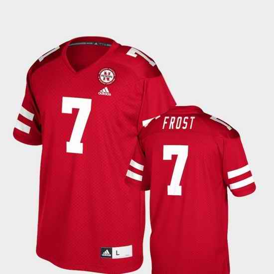 Men Nebraska Cornhuskers Scott Frost 7 Red College Football Player Jersey